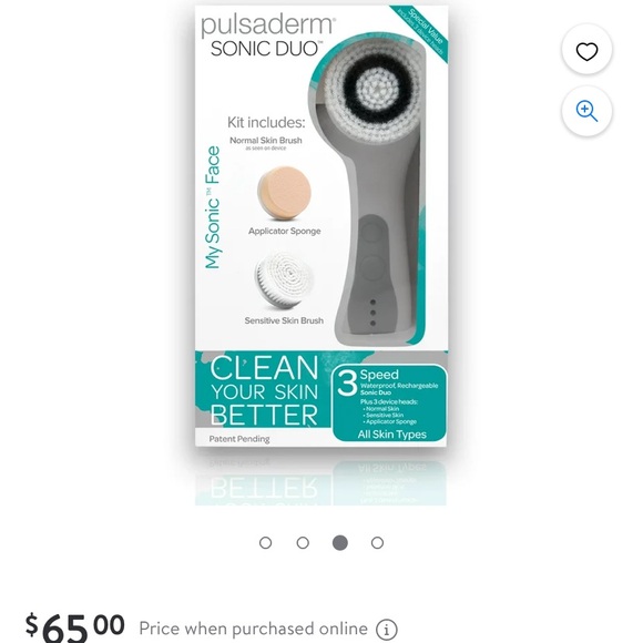 Pulsaderm Sonic Duo Face Cleansing Brush - Picture 2 of 2